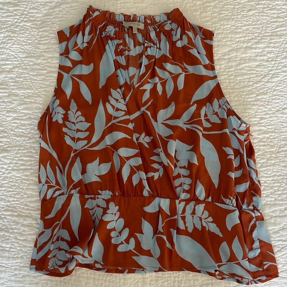 Hobbs ruffle neck, sleeveless top